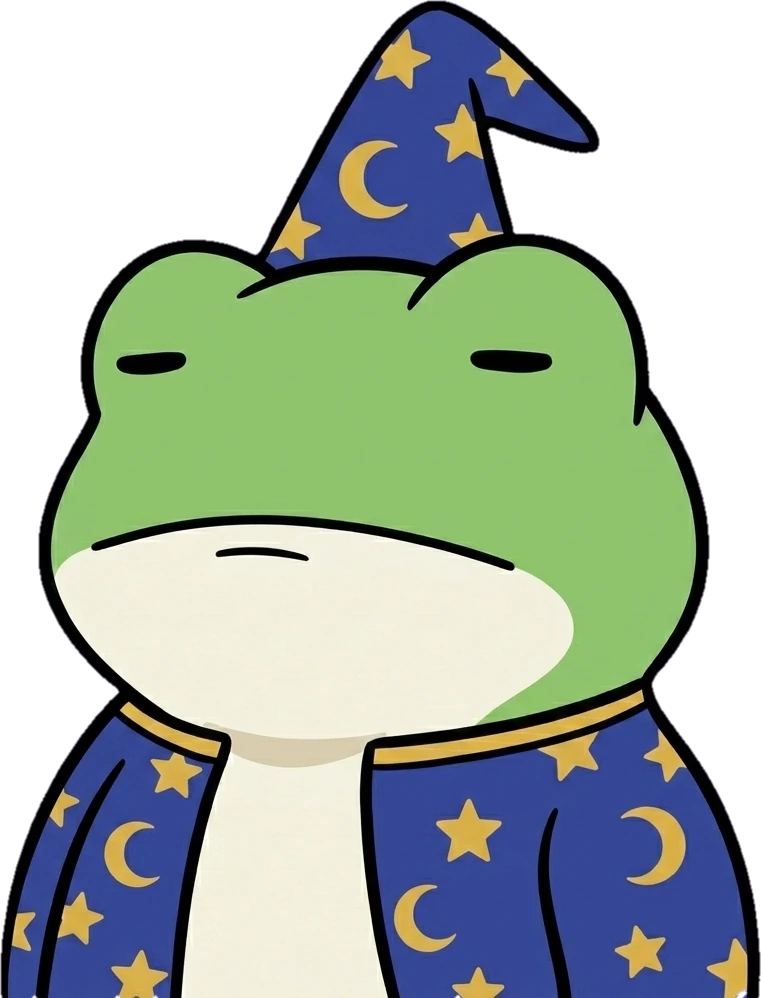 Unifrog #169, Wizard hat and a robe full of moons